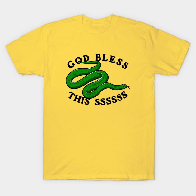 God Bless This Ssssssss T-Shirt by dumbshirts